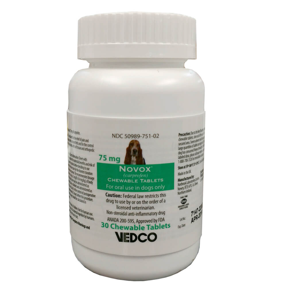 rx novox 75mg x 30 chewable tablets