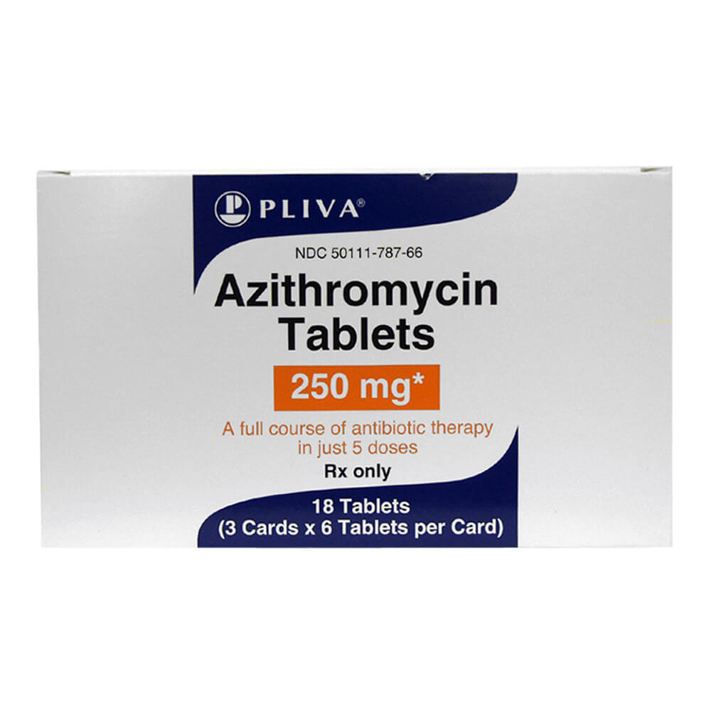 rx azithromycin 250mg x 18 tablets