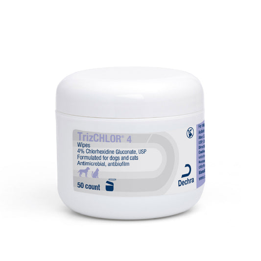 TrizCHLOR 4 Wipes for Dogs and Cats  50 ct