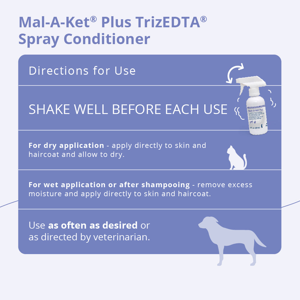 mal-a-ket plus trizedta spray conditioner, 8 oz