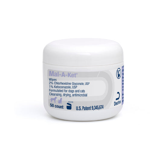 Mal-A-Ket Wipes, 2.25" round, 50 count jar