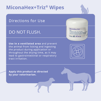 MiconaHex+Triz Wipes, 2.25" round, 50 count jar