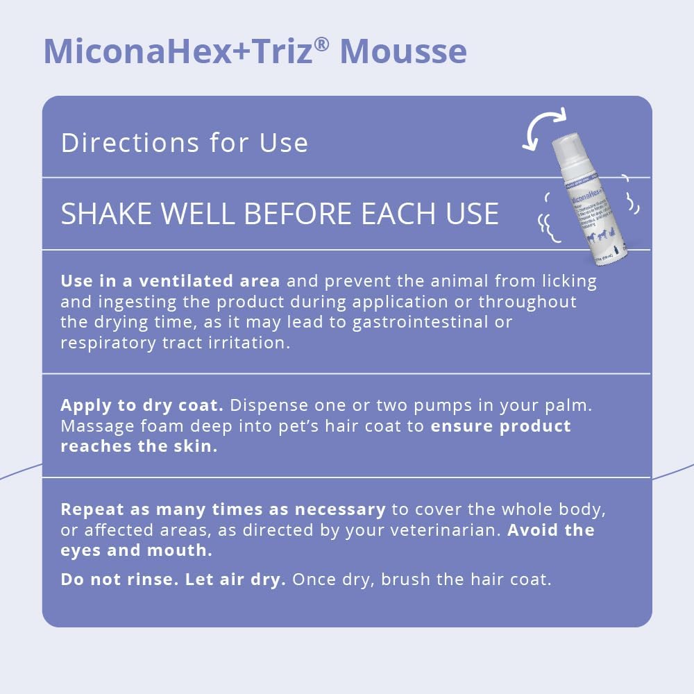 miconahex+triz mousse, 7.1 oz