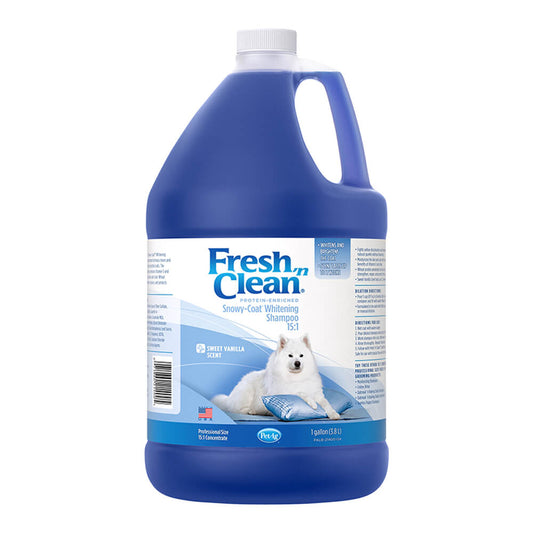 Fresh `n Clean Snowy-Coat Whitening Shampoo  Sweet Vanilla  1 Gallon