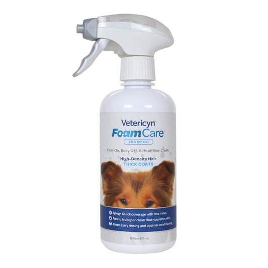 Vetericyn FoamCare High Density Thick Coats Shampoo Spray  16 oz
