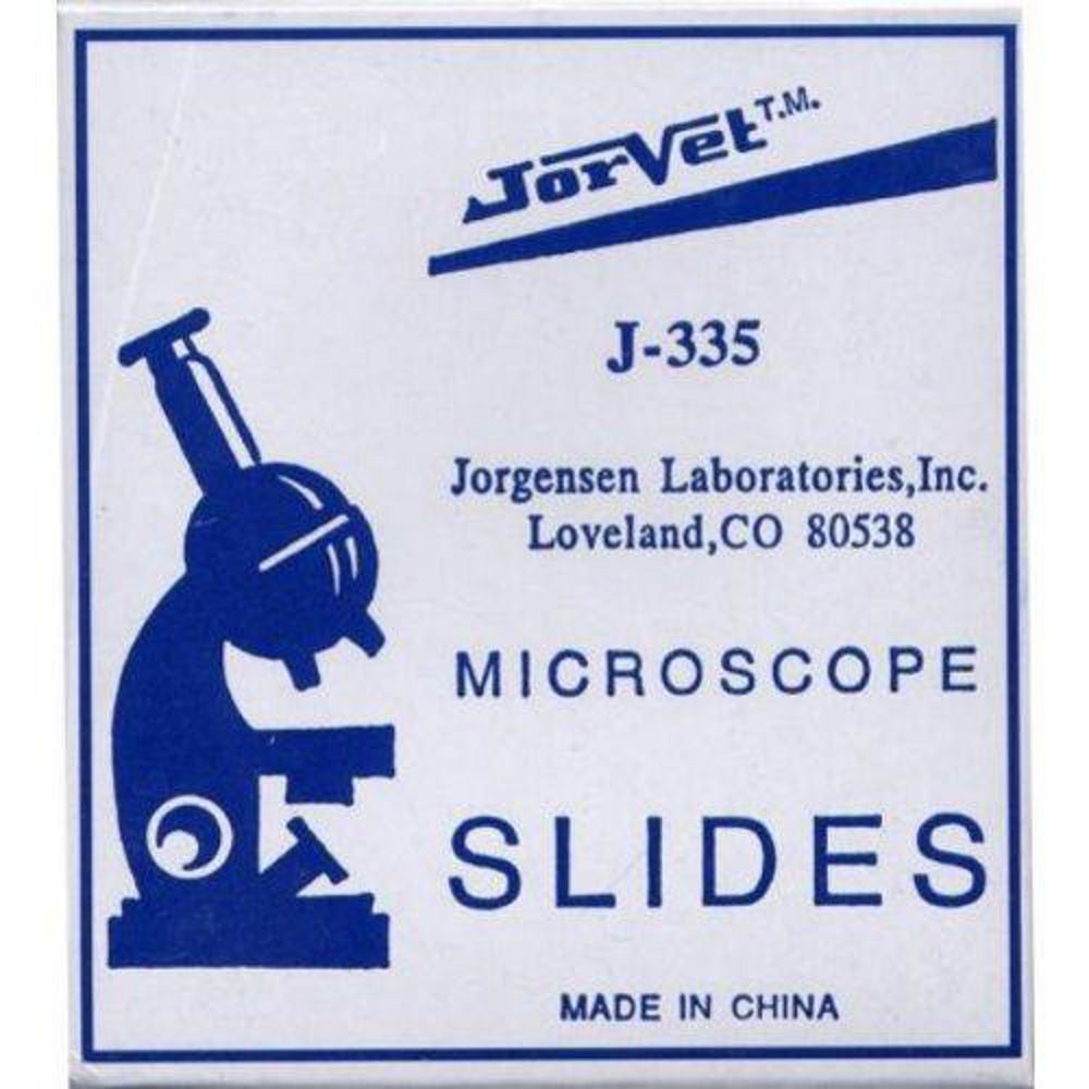 jor-vet microscope slides  clear  box of 72