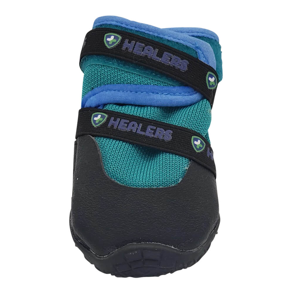 healers urban walker dog boots, pair, teal, large
