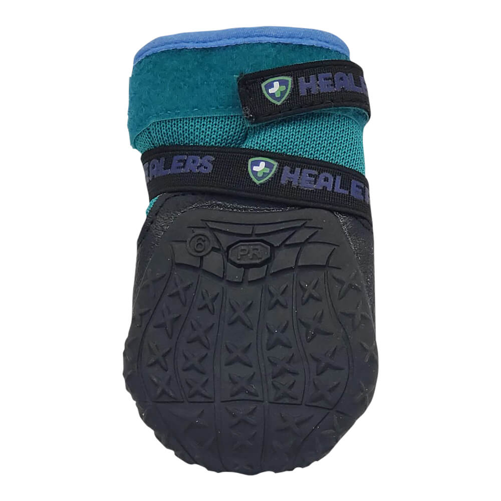 healers urban walker dog boots, pair, teal, large