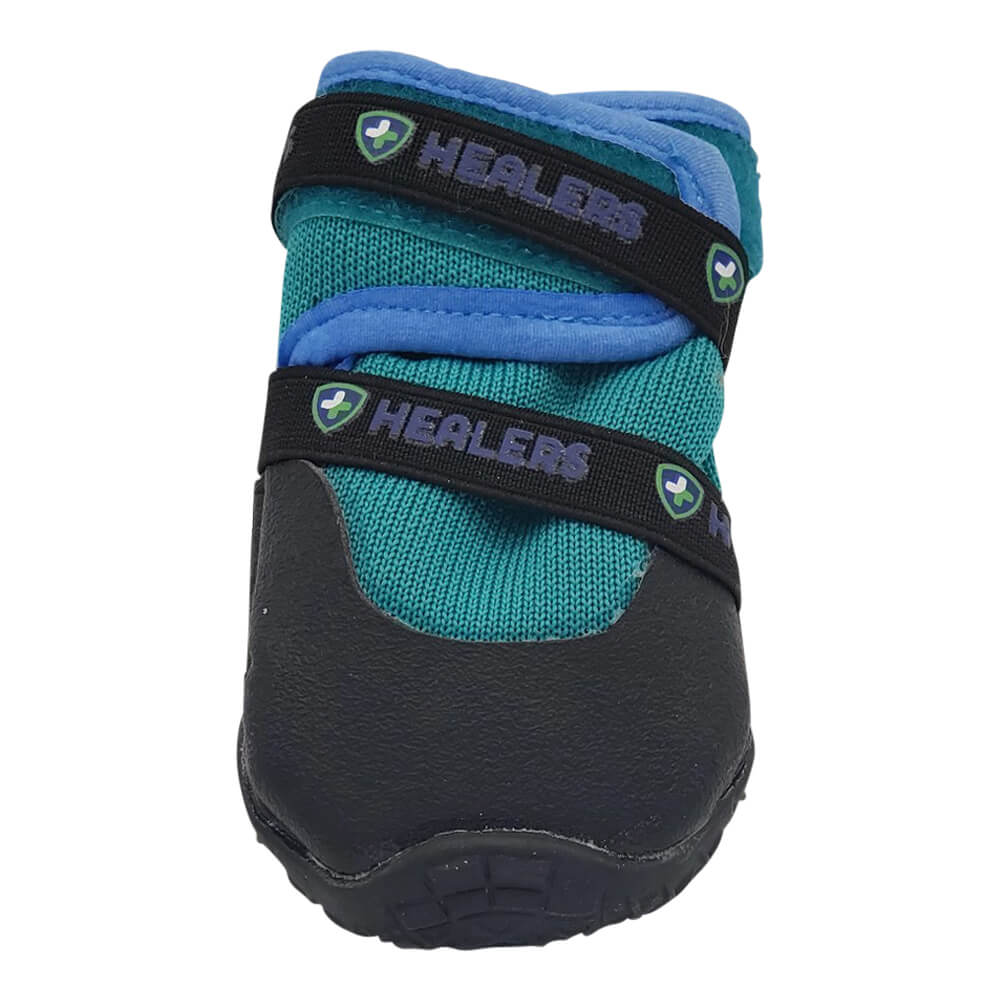 healers urban walker dog boots, pair, teal, medium/large