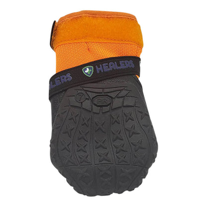 Healers Urban Walker Dog Boots, Pair, Orange, Small