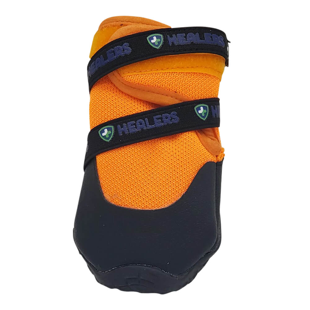 healers urban walker dog boots, pair, orange, xsmall