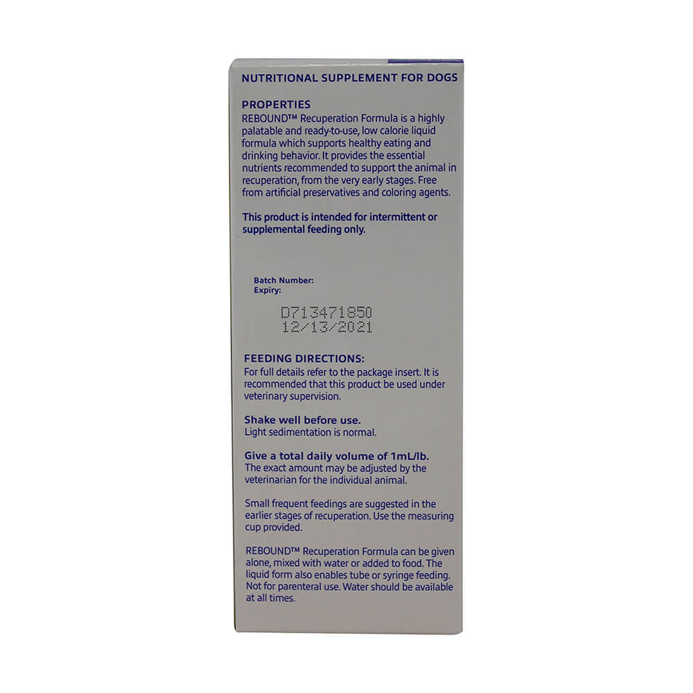 rebound recuperation formula  for dogs