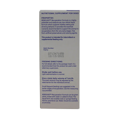 Rebound Recuperation Formula  for Dogs