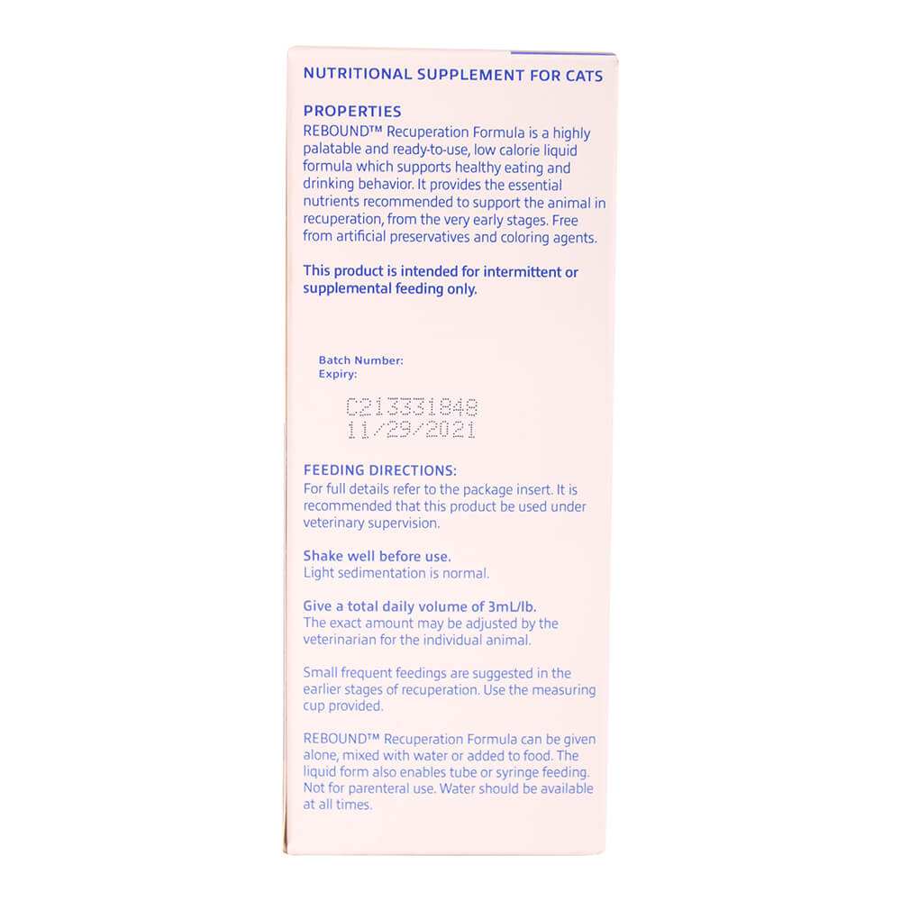 rebound recuperation formula  for cats