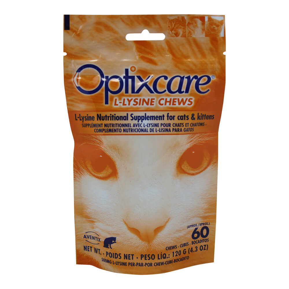 optixcare l-lysine chews for cats & kittens  60 chews