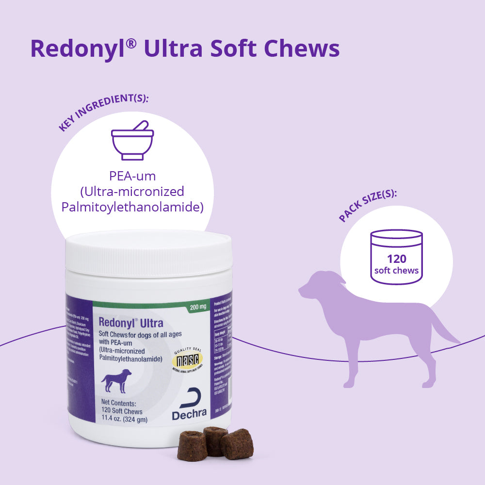 redonyl ultra soft chews for dogs, 200 mg, 120ct