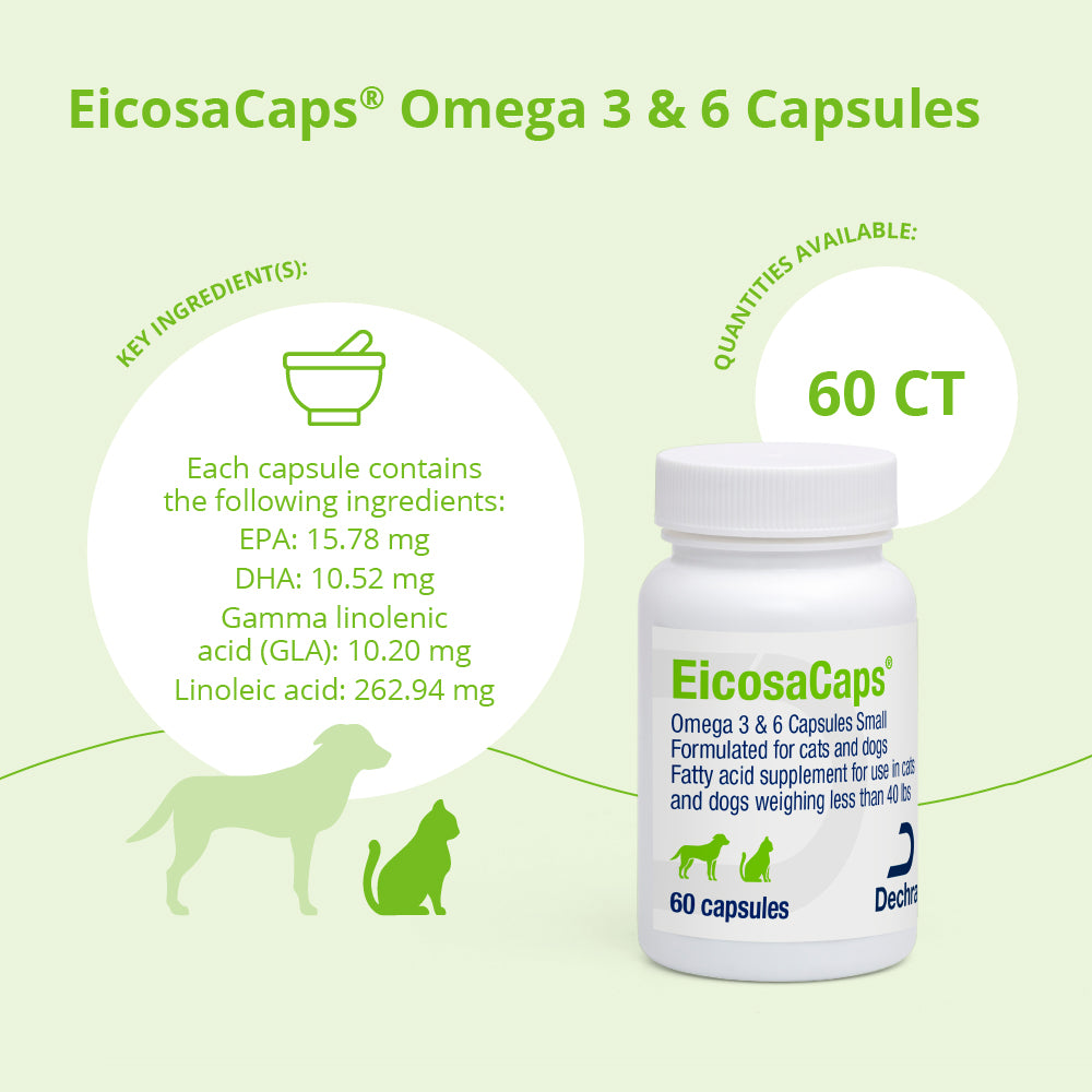 eicosacaps omega 3 & 6 for large dogs 41-70 lbs, 60 capsules