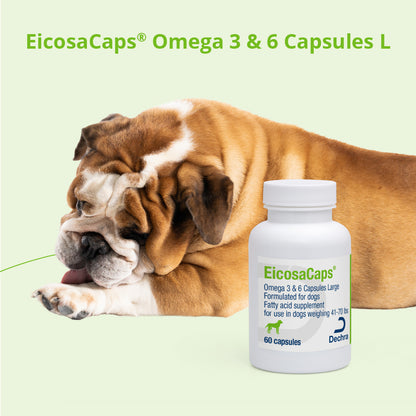 EicosaCaps Omega 3 & 6 for Dogs and Cats Under 40 lbs, 60 Capsules
