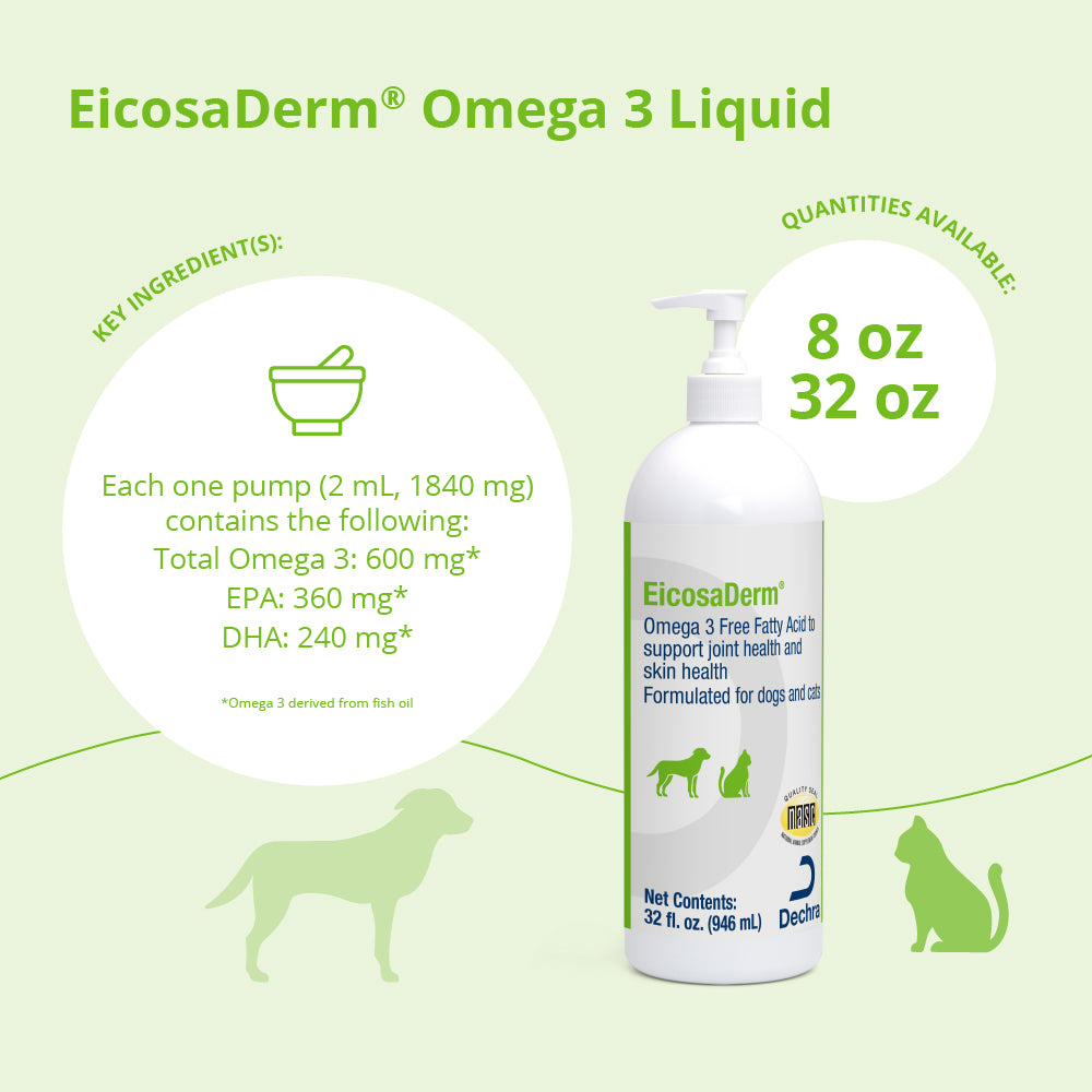 eicosaderm® omega 3 liquid, 32 oz