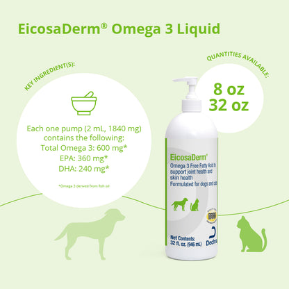 EicosaDerm® Omega 3 Liquid, 32 oz