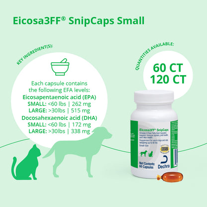 Eicosa3FF SnipCaps, Small, <60lbs, 120 ct