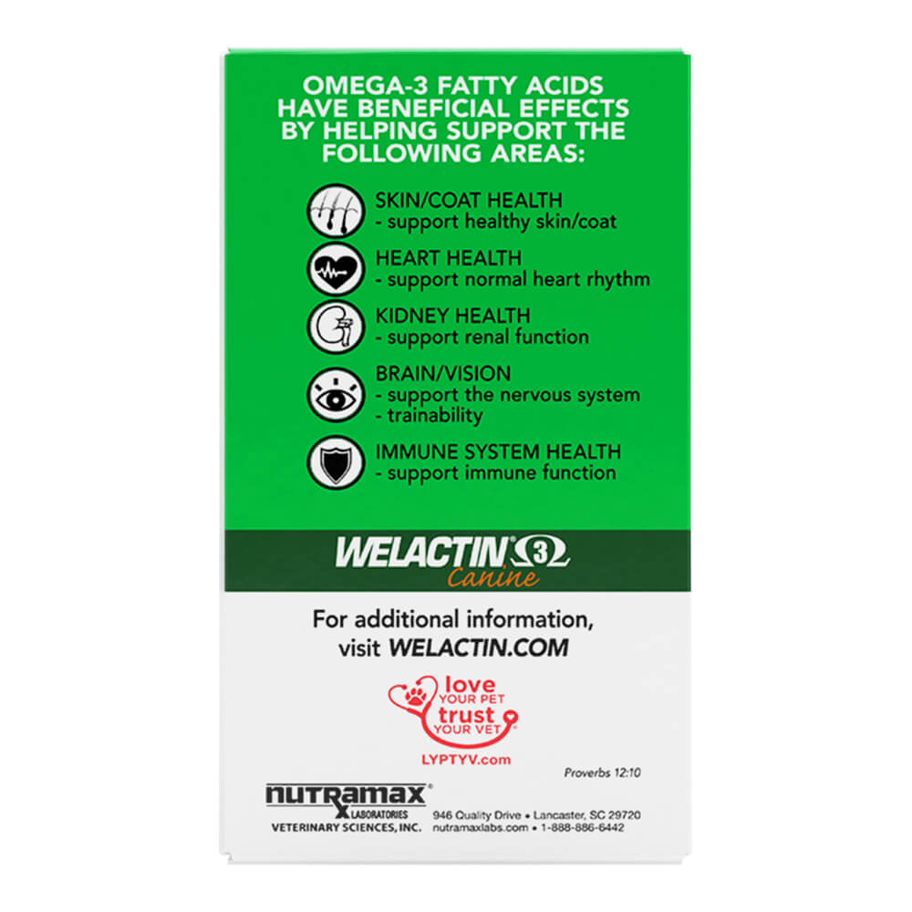 welactin canine softgels  120 count