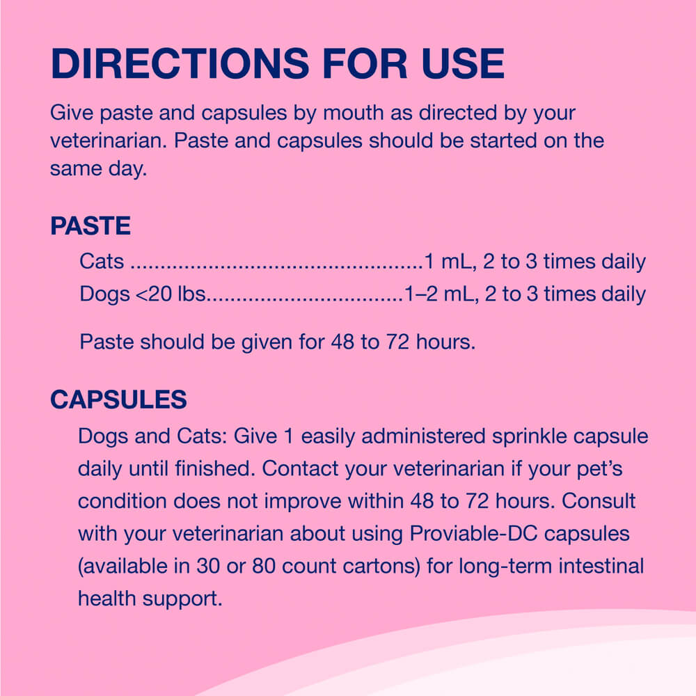 proviable-kp/dc kit for small dogs and cats, 15 ml paste/10 capsules