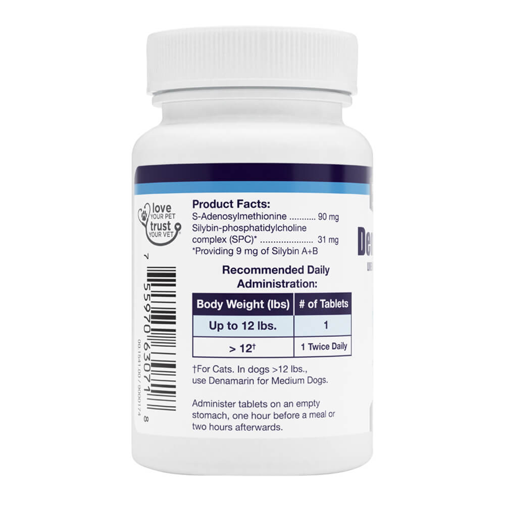 denamarin small dogs/ cats 90mg x 30 tablet bottle