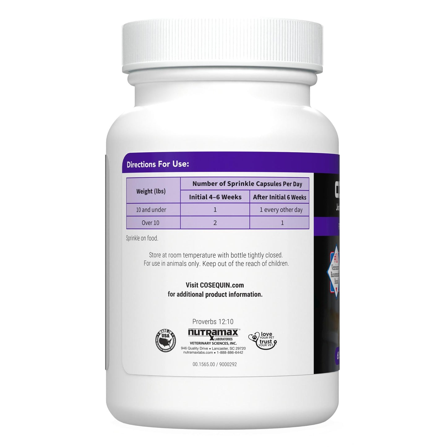 cosequin senior joint health supplement for cats, 60 sprinkle capsules
