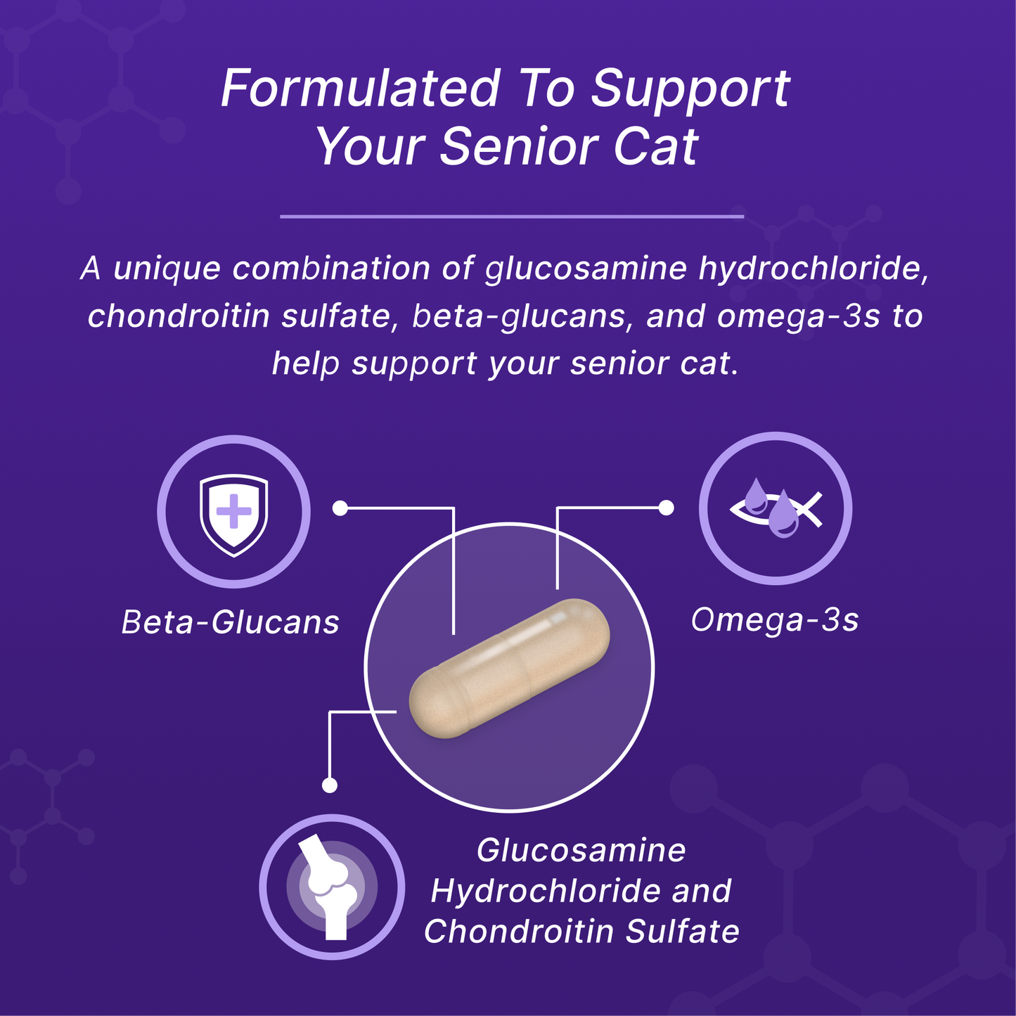 cosequin senior joint health supplement for cats, 60 sprinkle capsules