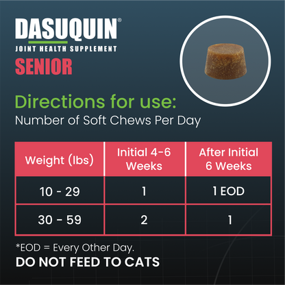 Dasuquin Senior Joint Health Supplement for Small to Medium Dogs, 84 Soft Chews