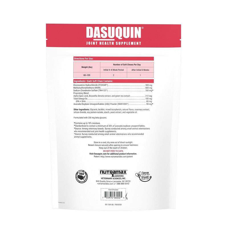 dasuquin senior joint health supplement for large dogs, 84 soft chews