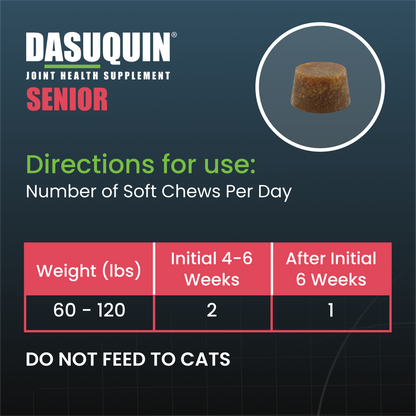 Dasuquin Senior Joint Health Supplement for Large Dogs, 84 Soft Chews