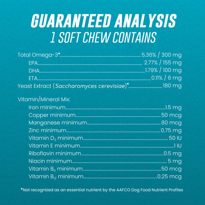 Welactin Daily Omega-3 Supplement For Dogs, 60 Soft Chews