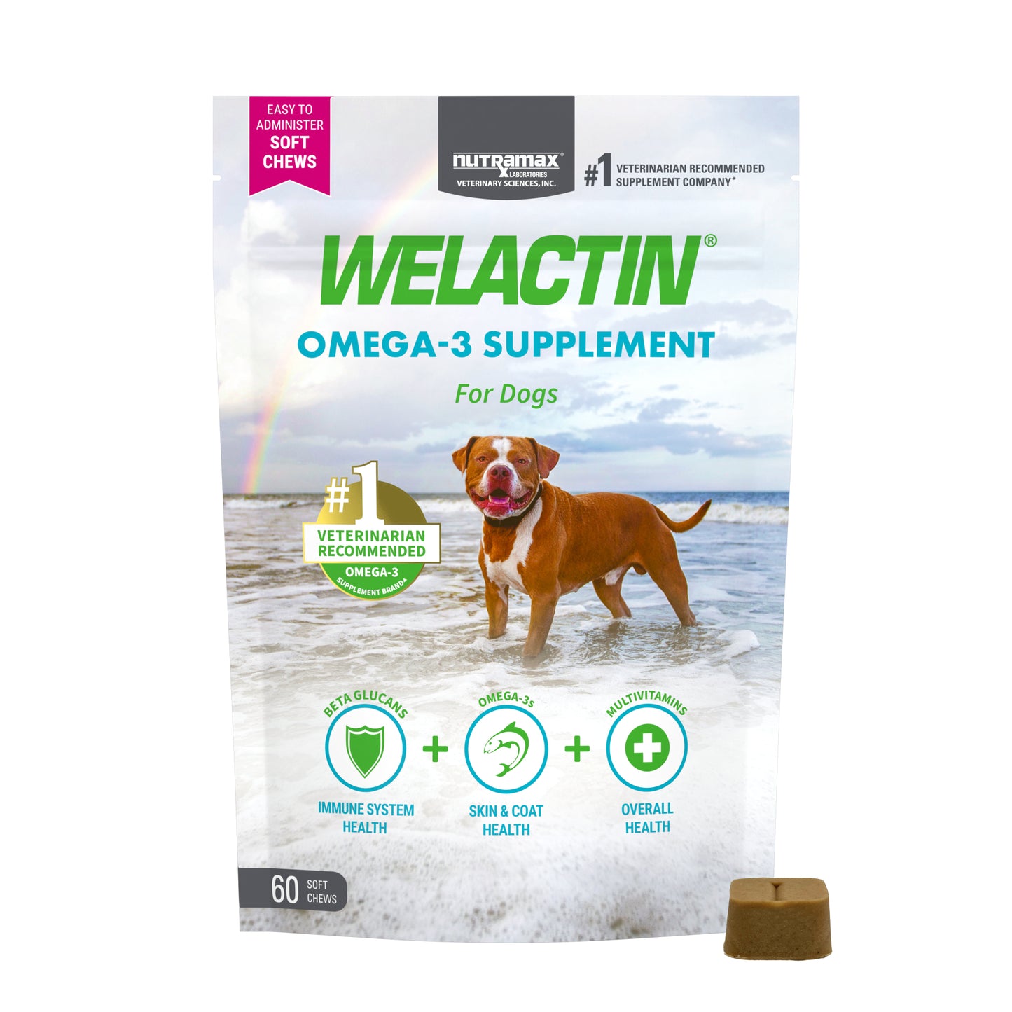 welactin daily omega-3 supplement for dogs, 60 soft chews