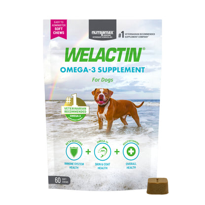 Welactin Daily Omega-3 Supplement For Dogs, 60 Soft Chews