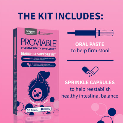 Proviable-KP/DC Kit for Medium and Large Dogs, 30 mL Paste/10 Capsules