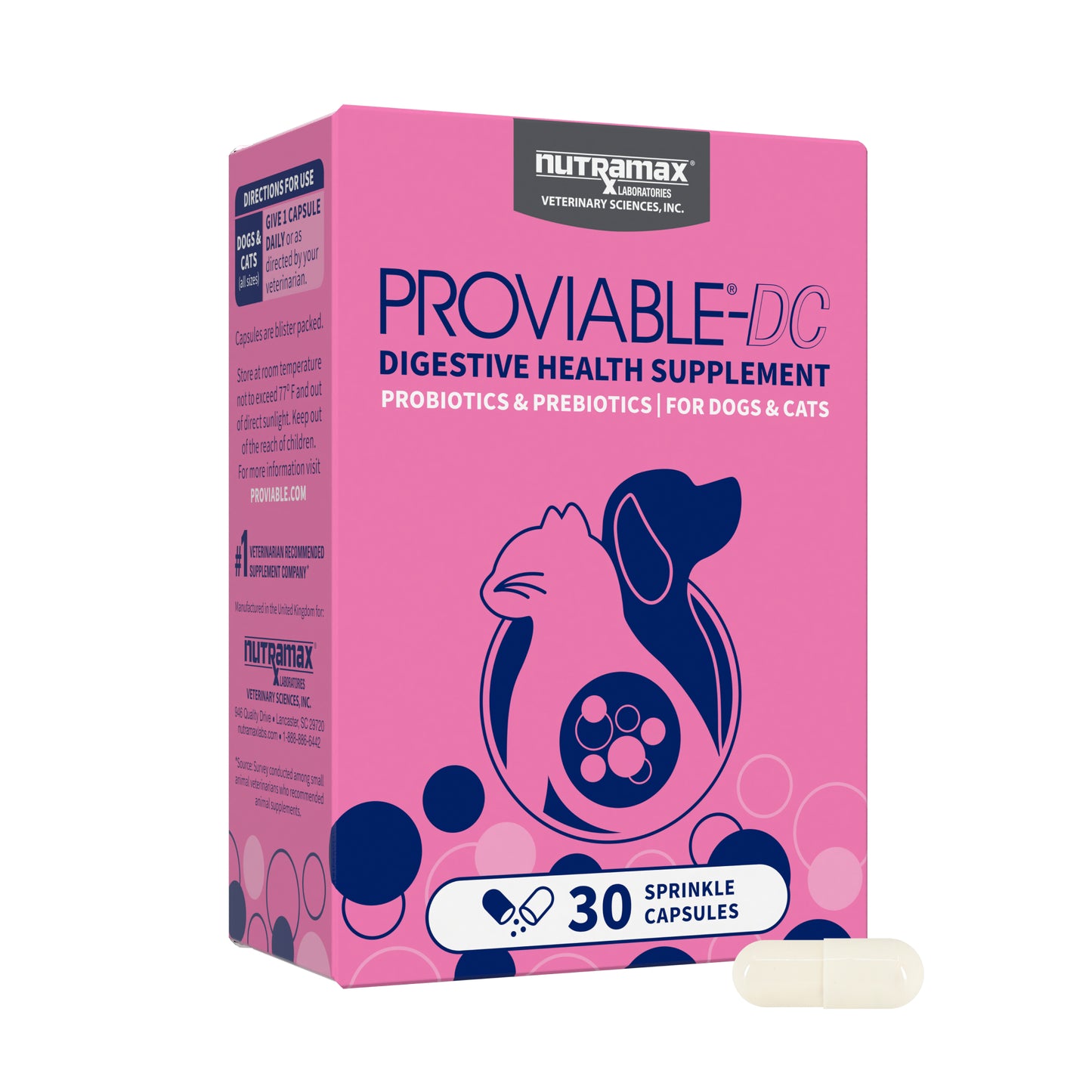 proviable-dc for dogs and cats, 30 capsules