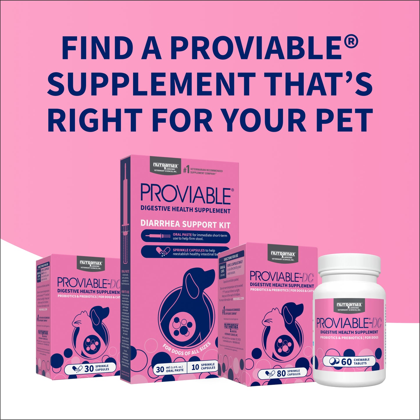 proviable-dc for dogs and cats, 30 capsules