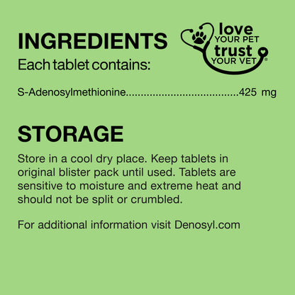 Denosyl for Large Dogs  425 mg  30 Stabilized Tablets