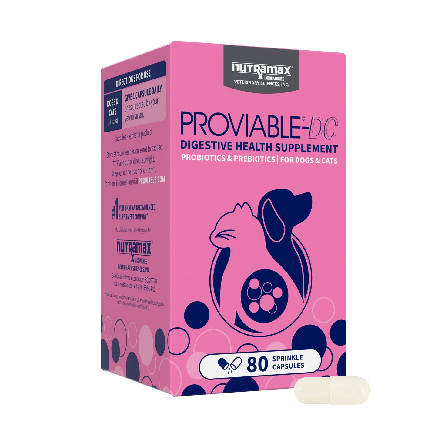proviable-dc for dogs and cats  80 capsules