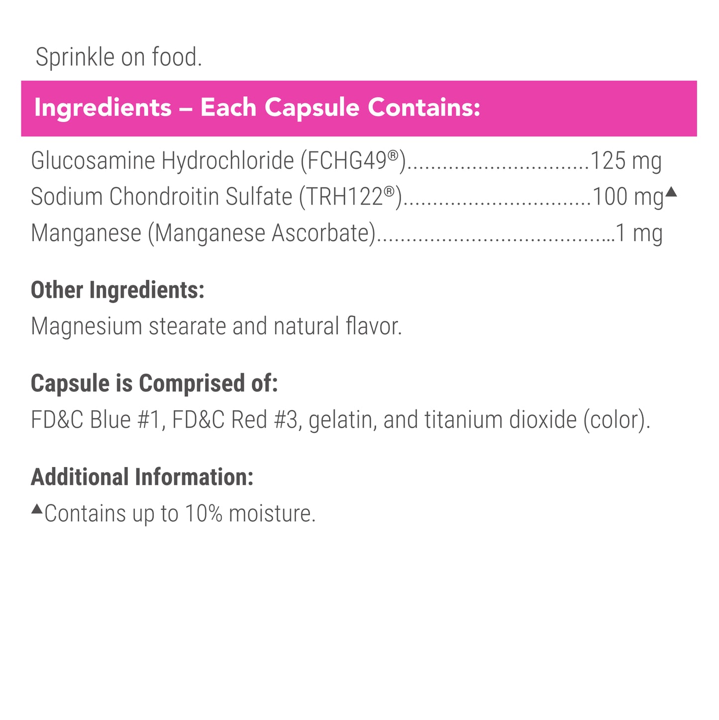cosequin for cats  80 sprinkle capsules