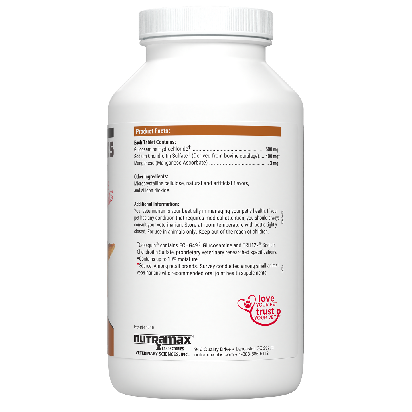 cosequin ds chewable tablets with glucosamine & chondroitin 250ct