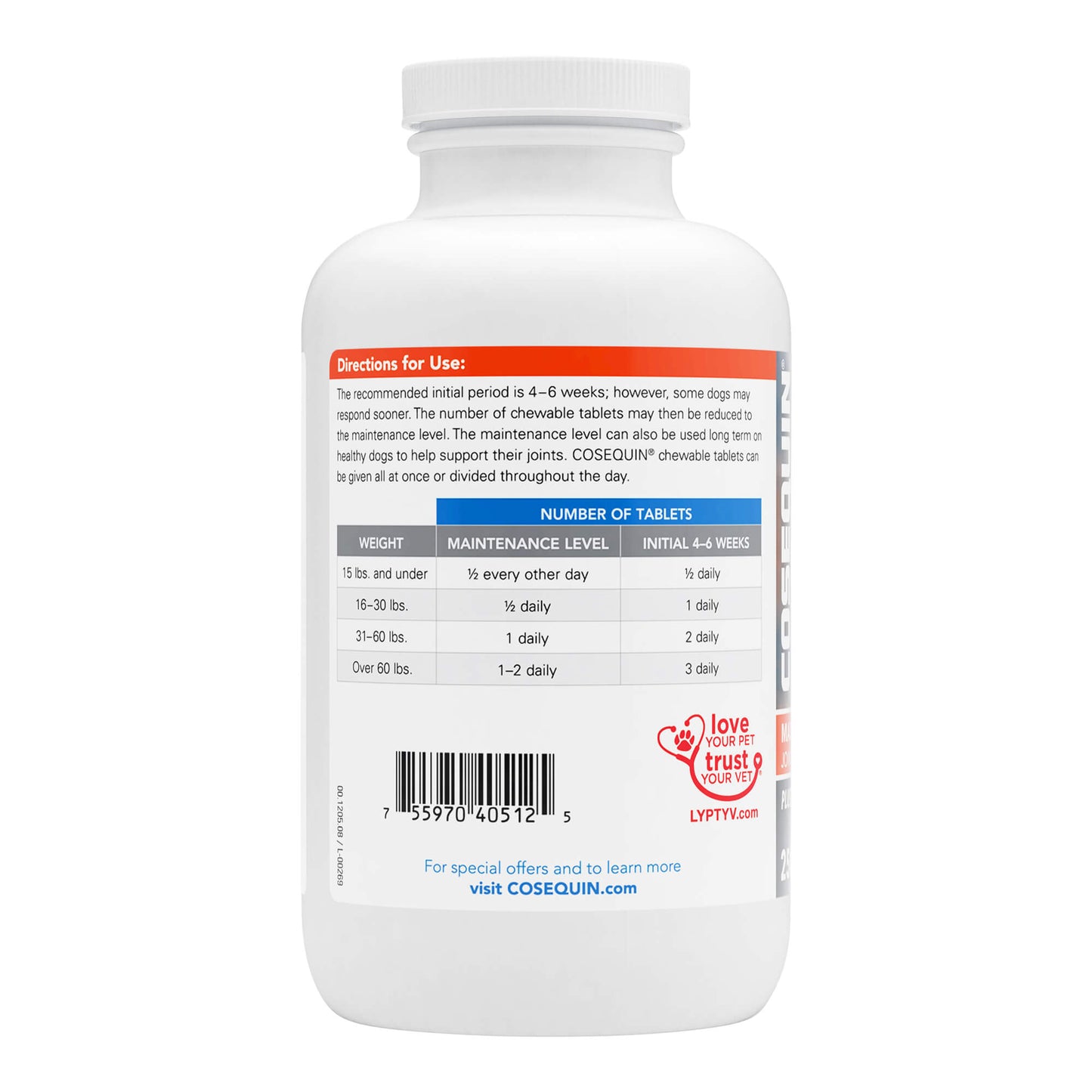 cosequin maximum strength plus msm  250 chewable tabs