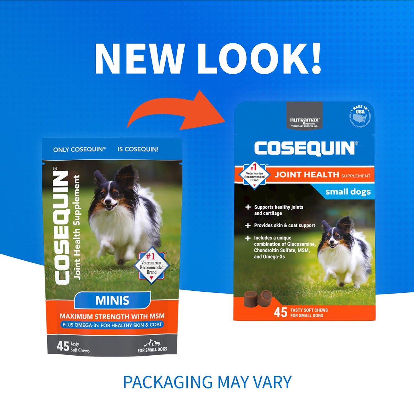 cosequin mini soft chews with msm plus omega-3s for little dogs