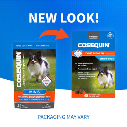 Cosequin Mini Soft Chews with MSM Plus Omega-3s for Little Dogs