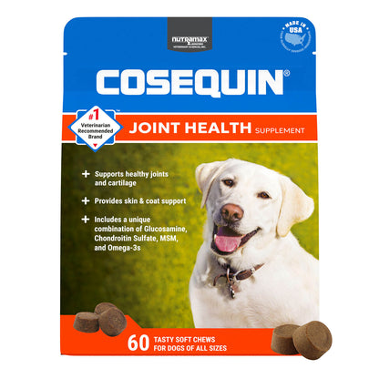 Cosequin Soft Chews with MSM plus Omega-3s for Dogs  60 ct
