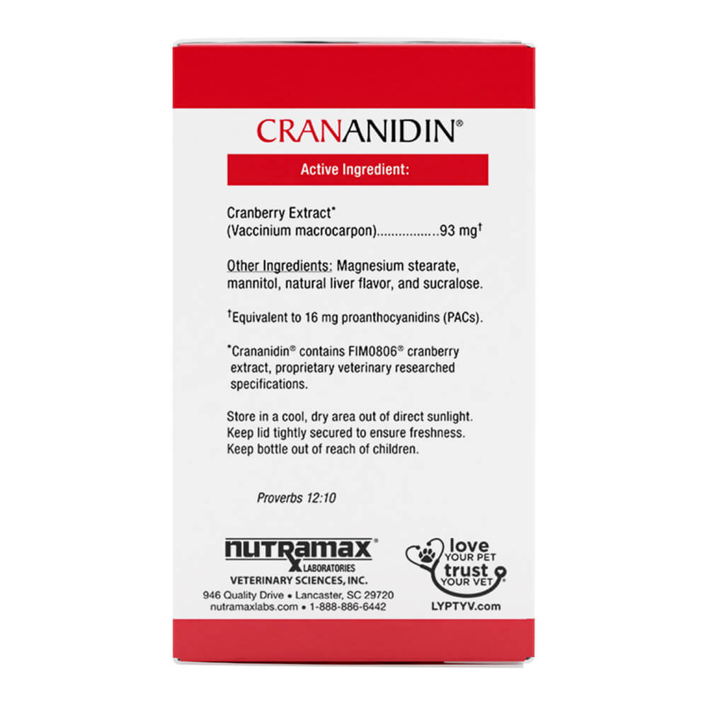 crananidin for dogs  75 chewable tablets