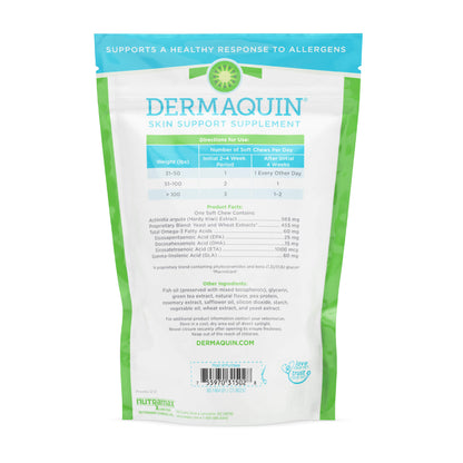Dermaquin Skin Support Large Dogs 31+ lbs 60 ct