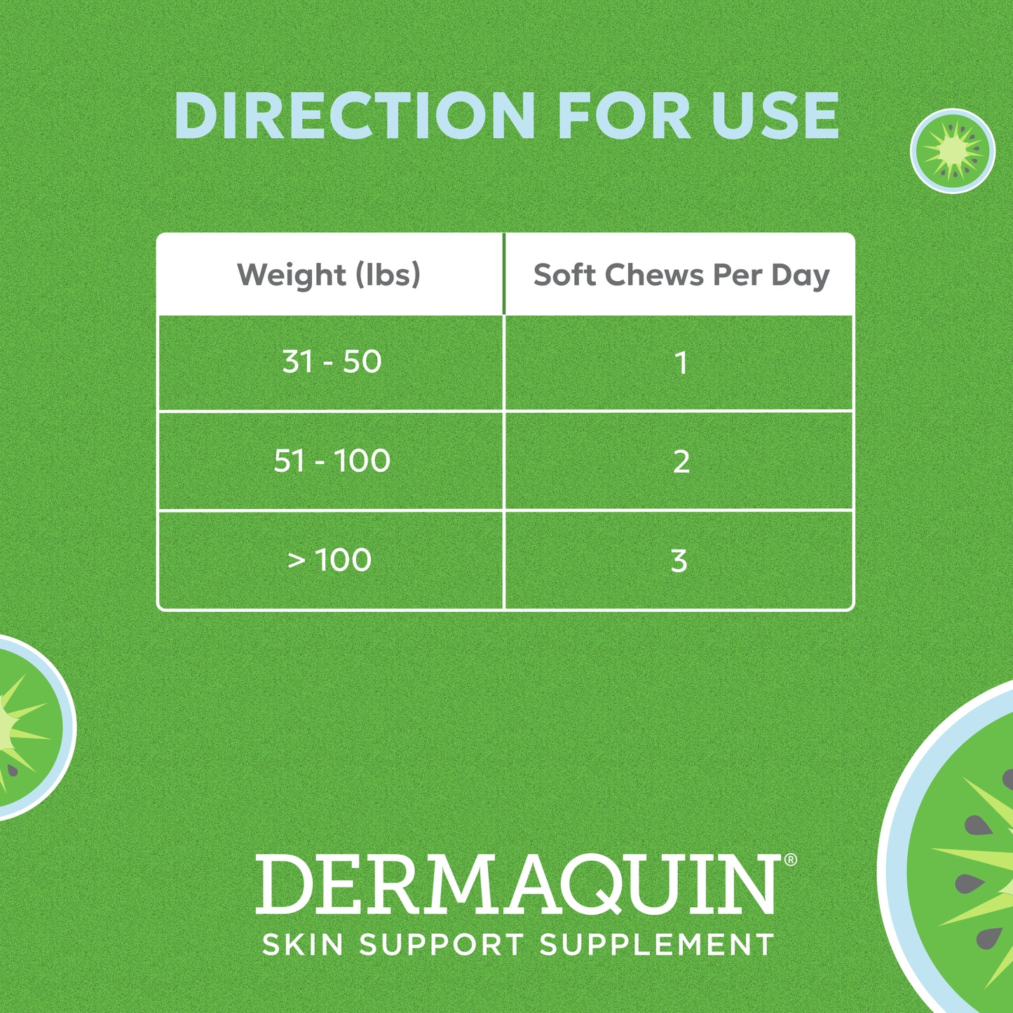 dermaquin skin support large dogs 31+ lbs 60 ct